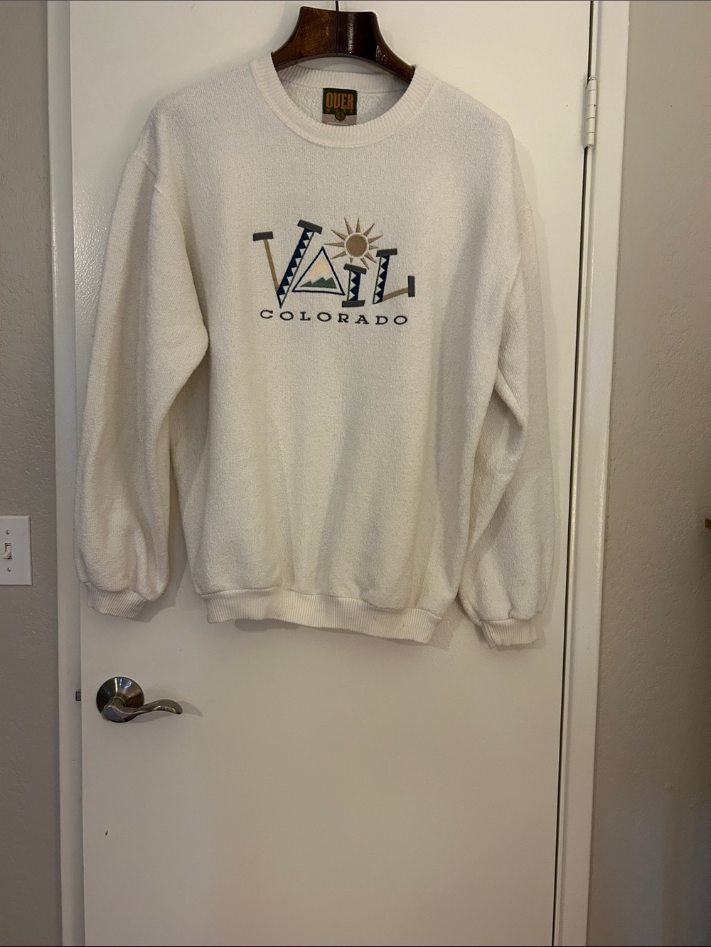 Vintage Overwear Colorado Cream Crewneck Sweater